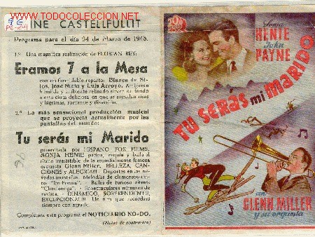 Cine: PROGRAMA TU SERAS MI MARIDO