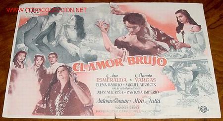 Cine: PROGRAMA MAYOR - EL AMOR BRUJO - ESCRITO POR DETRAS - Foto 1