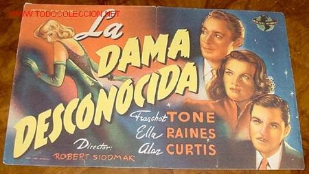 Cine: DAMA DESCONOCIDA: PROGRAMA TIPO MAYOR. A&Ntilde;O 1945 - Foto 1