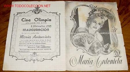 Cine: MARIA ANTONIETA.- PROGRAMA DOBLE. - PUBLICIDAD DEL CINE OLIMPIA - Foto 1