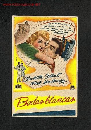 Cine: Bodas blancas (Claudette Colbert, Fred McMurray) - Foto 1