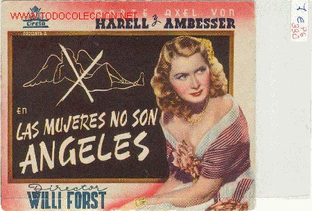 Cine: PROGRAMA LAS MUJERES NO SON ANGELES