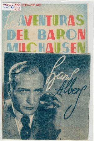 Flyers Publicitaires de Films Anciens: PROGRAMA LAS AVENTURAS DEL BARON MUCHAUSEN