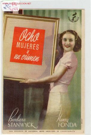 Cine: PROGRAMA OCHO MUJERES Y UN CRIMEN - Foto 1