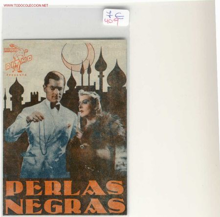 Foglietti di film di film antichi di cinema: PROGRAMA PERLAS NEGRAS