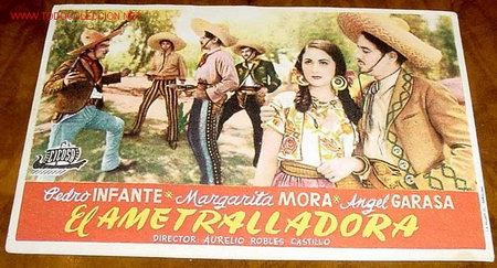 Cine: PROGRAMA DE CINE - EL AMETRALLADORA - PUBLICIDAD DE TEATRO PRINCIPAL.