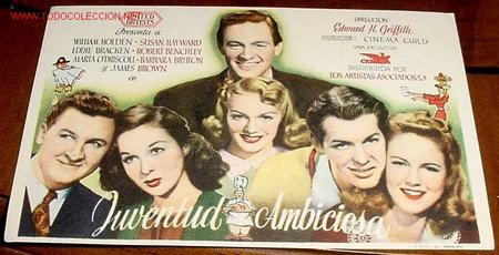 Cine: PROGRAMA DE CINE - JUVENTUD AMBICIOSA - SIN PUBLICIDAD. - Foto 1