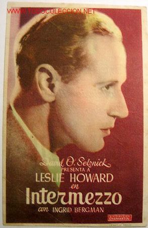 Folhetos de m&atilde;o de filmes antigos de cinema: INTERMEZZO (Sin gastos de env&iacute;o)