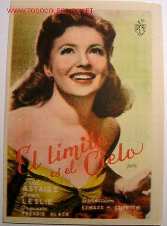 Folhetos de m&atilde;o de filmes antigos de cinema: EL LIMITE ES EL CIELO