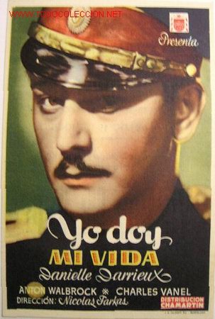 Folhetos de m&atilde;o de filmes antigos de cinema: YO DOY MI VIDA (sin gastos de env&iacute;o)