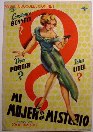 Cinema: MI MUJER ES UN MISTERIO (sin gastos de env&iacute;o)
