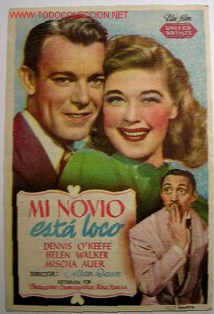 Folhetos de m&atilde;o de filmes antigos de cinema: MI NOVIO ESTA LOCO sin gastos de env&iacute;o)