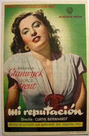 Folhetos de m&atilde;o de filmes antigos de cinema: MI REPUTACION (sin gastos de env&iacute;o)
