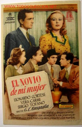 Foglietti di film di film antichi di cinema: EL NOVIO DE MI MUJER (sin gastos de env&iacute;o)