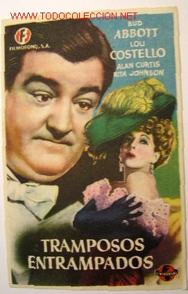 Folhetos de m&atilde;o de filmes antigos de cinema: TRAMPOSOS ENTRANPADOS (sin gastos de env&iacute;o)