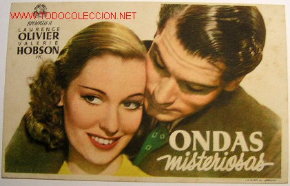 Folhetos de m&atilde;o de filmes antigos de cinema: ONDAS MISTERIOSAS (sin gastos de env&iacute;o)