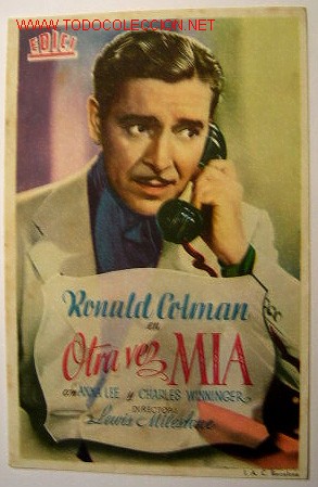 Foglietti di film di film antichi di cinema: OTRA VEZ MIA