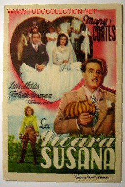 Folhetos de m&atilde;o de filmes antigos de cinema: LA PICARA SUSANA