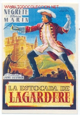 Cine: LA ESTOCADA DE LAGARDERE, Programa con publicidad al dorso (ver imagen complementaria) - Foto 1