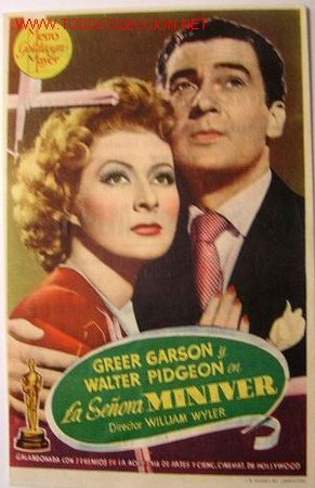 Cine: LA SE&Ntilde;ORA MINIVER (sin gastos de env&iacute;o) - Foto 1