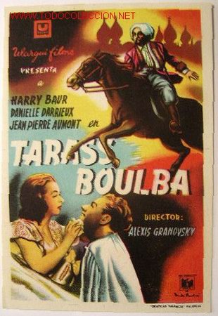 Folhetos de m&atilde;o de filmes antigos de cinema: TARASS BOULBA (sin gastos de env&iacute;o)