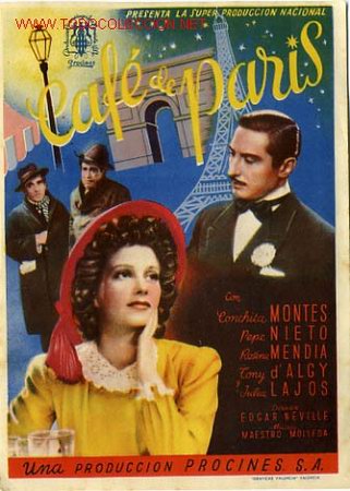 Foglietti di film di film antichi di cinema: CAFE DE PARIS  ,     PM3219