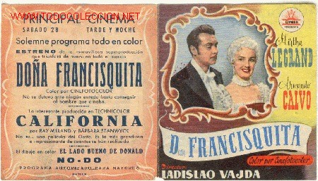 Cine: PROGRAMA DO&Ntilde;A FRANCISQUITA - Foto 1