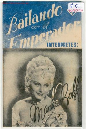Cine: PROGRAMA BAILANDO CON EL EMPERADOR