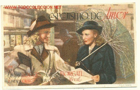 Folhetos de m&atilde;o de filmes antigos de cinema: ESPEJISMO DE AMOR