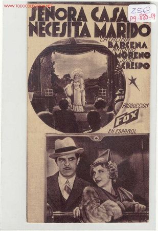 Cine: (pg-880-n)PROGRAMA SE&Ntilde;ORA CASADA NECESITA MARIDO - Foto 1