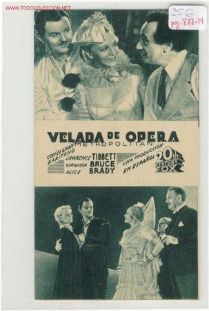 Cine: (pg-878-n)PROGRAMA VELADA DE OPERA - Foto 1