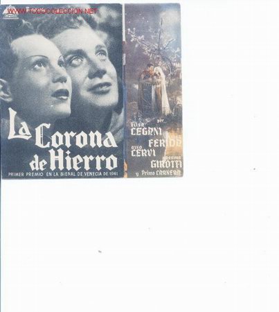 Kino: La corona de Hierro.cifesa.con publicidad.doble.1943