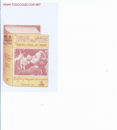 Kino: La culpa del otro.cifesa.troquelado doble.con publicidad