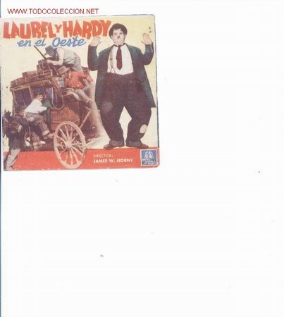 Cine: Laurel y Hardy en el oeste.doble con publicidad.1942