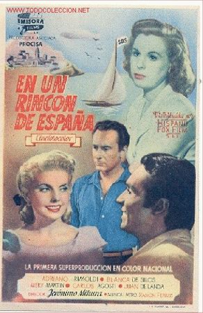 Cine: EN UN RINCON DE ESPA&Ntilde;A, Programa con publicidad al dorso (ver imagen complementaria) - Foto 1