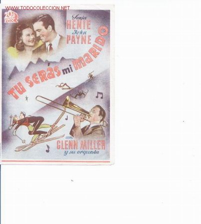 Foglietti di film di film antichi di cinema: Tu seras mi marido.doble con publicidad CineGarcia-Manlleu