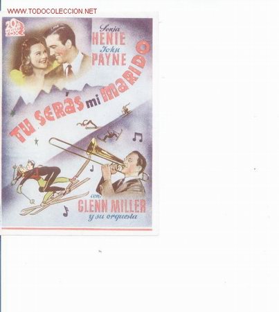 Foglietti di film di film antichi di cinema: Tu seras mi marido.doble sin publicidad