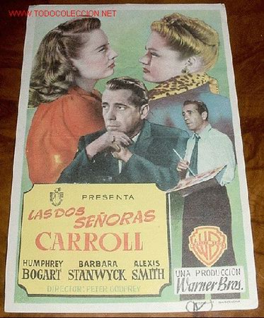 Cinema: ANTIGUO PROGRAMA DE MANO CINE - LAS DOS SE&Ntilde;ORAS CARROLL - SIN PUBLICIDAD.