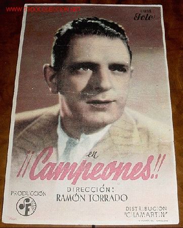 Cinema: ANTIGUO PROGRAMA DE MANO CINE - EN CAMPEONES - PUBLICIDAD GRAN CINEMA.