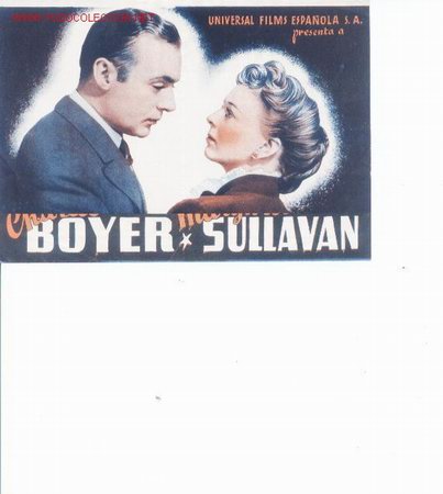 Foglietti di film di film antichi di cinema: Su vida intima.doble con publicidad Teatro Principal.Montblanch.1944.Charles Boyer