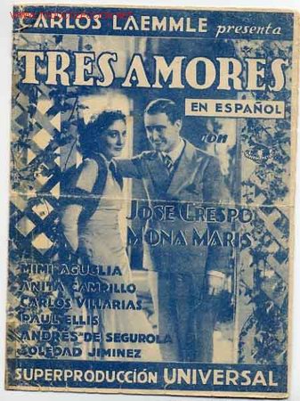 Cine: TRES AMORES , DOBLE, UNIVERSAL - Foto 1