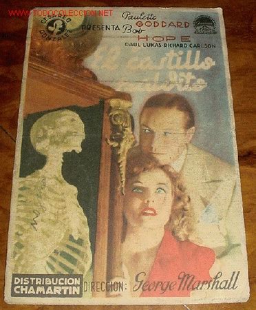 Cinema: ANTIGUO PROGRAMA DE MANO - EL CASTILLO MALDITO - PUBLICIDAD CINE ALCAZAR.