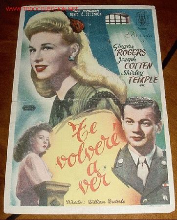 Cinema: ANTIGUO PROGRAMA DE MANO - TE VOLVERE A VER -  PUBLICIDAD CINE GONGORA.