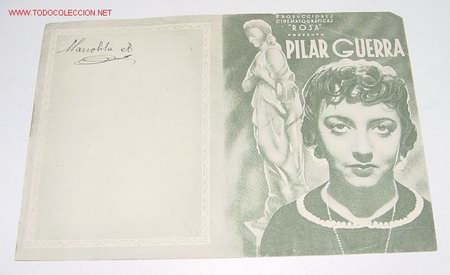 Cine: ANTIGUO PROGRAMA DE MANO - Pilar Guerra - Doble sin publicidad. - Foto 1