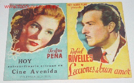 Cine: ANTIGUO PROGRAMA DE MANO - DOBLE - PROGRAMA LECCIONES DE BUEN AMOR - SIN PUBLICIDAD. - Foto 1