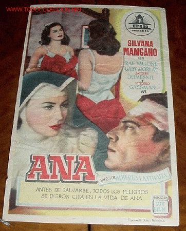 Cine: ANTIGUO PROGRAMA DE MANO - ANA - SIN PUBLICIDAD. - Foto 1
