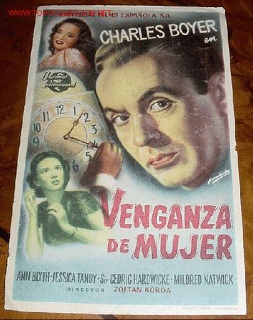Cine: ANTIGUO PROGRAMA DE MANO - VENGANZA DE MUJER- SIN PUBLICIDAD. - Foto 1