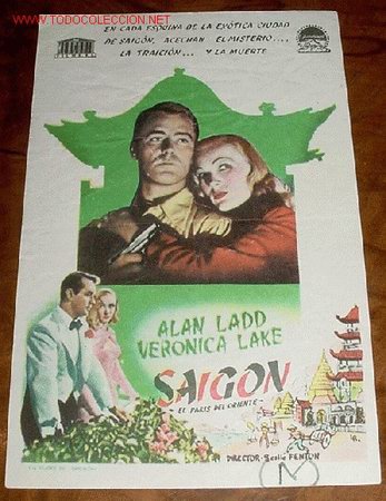 Folhetos de m&atilde;o de filmes antigos de cinema: ANTIGUO PROGRAMA DE MANO - SAIGON - SIN PUBLICIDAD.
