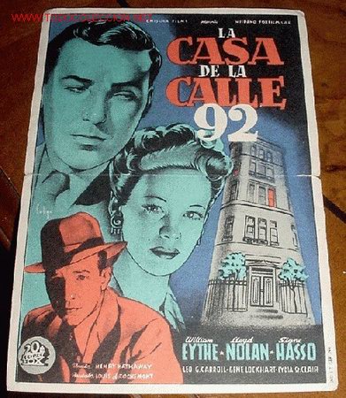 Folhetos de m&atilde;o de filmes antigos de cinema: ANTIGUO PROGRAMA DE MANO - LA CASA DE LA CALLE 42 -  PUBLICIDAD TEATRO PRINCIPAL.
