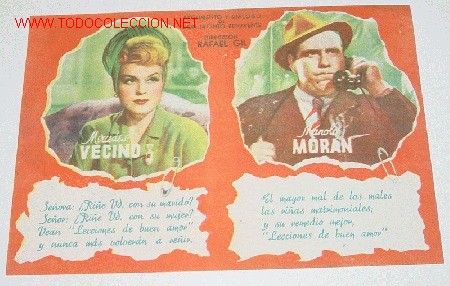 Cine: ANTIGUO PROGRAMA DE MANO - DOBLE - PROGRAMA LECCIONES DE BUEN AMOR - SIN PUBLICIDAD. - Foto 2